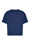 Women's Navy Blue V-Neck Short Sleeve T-Shirt - 5