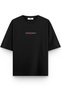 Shut Your Mouth Back Printed Semi Oversized Black T-Shirt 1194 - 2