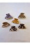 Leopard Pattern Bone Clothespin Buckle 4 cm (1 Pcs) - 5