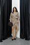 Mink Fier Wrap Tie Dress