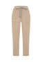 Women's Beige Color Straight Fit Tie-Waist Linen Trousers