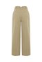 Women's Beige Loose Fit Pleated Detailed Trousers - 4