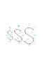 شماعات دائرية فضية، 10 قطع، 10×8.4 سم - 2