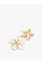 Steel Mixed Flower Earrings - 3