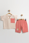 Striped Linen Shirt+Shorts Boy's Summer Set 2-3-4-5 Years - 100% Cotton Muslin Fabric - 2