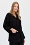 Women's Safari Model Linen Look Jacket Black - 2