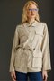 Women's Safari Model Linen Look Jacket Stone - 2