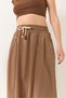 Women's Mink Waist Elasticized Tie-Detail Pocketed Poplin Skirt Ye4348 60283181 - 5