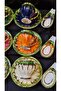 Malic Porcelain Hand Decor Painting Cup Set and Delight Bowl - 2