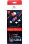 BITCOREZ 3A Fast Charging LED Magnetic Nylon Braided Micro USB type C 3in1 Phone Charger Cable, Co - 3