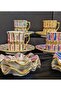 Gala Porcelain Hand Decor Painting Cup Set and Turkish Delight Set - 4