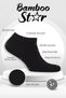 Bamboo Men's Booties Plain Black Socks Seamless Premium Boxed Pack of 6 - 2