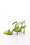 Women's Sirali Banded Silver Stone Detailed Ankle Belt Tied Heeled Shoes 313433210 - 3