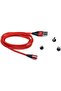 BITCOREZ 3A Fast Charging LED Magnetic Nylon Braided Micro USB type C 3in1 Phone Charger Cable, Co - 2