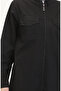 Plus Size Zip-Up Denim Tunic 35301-02 Black - 4