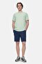Caleb Smoke Green Crew Neck Pocketed 100% Cotton Standard Fit Men's Tshirt - 5