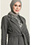 Belted winter coat 612970-02 gray - 4