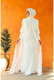 Sequined evening dress 5346-03 ecru - 2