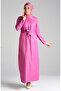 6473-06 Model Dried Rose Jacquard and Belted Dress - 2