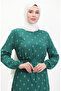Emerald Green Anchor Patterned Belted Dress - 0461-04 - 4
