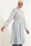 Ruffled Skirt Tunic 4343-03 White Blue