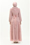 Gathered evening dress 5712-14 dark powder - 6
