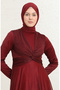 Glitter evening dress 5397-14 cherry - 4
