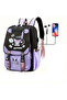 Original Kuromi Schoolbag Korean Style Large Capacity Kuromili School Backpack - 3