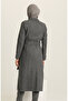 Belted winter coat 612970-02 gray - 3