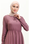 Waist pleated dress 0575-03 lilac - 3