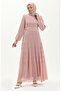 Gathered evening dress 5712-14 dark powder