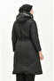 Large size quilted fur puffer jacket 5058-04 black - 6