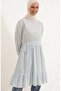 Ruffled Skirt Tunic 4343-03 White Blue - 2
