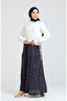 Glittery Layered Skirt 8544-01 Sand Brown - 2