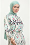 Hüma patterned viscose dress 0360-02 beige - 3
