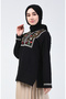Embroidered Şile Cloth Blouse 0011-03 Black