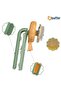 BUFFER Plastic Green Pet Care Pet Brush Multi-Purpose Pet Brush Green - 5