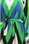 Green Patterned Viscose Dress - 0438-03 - 7