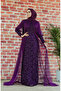 Sequined evening dress 5346-06 purple - 2