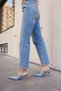Yulya Women's Denim Blue Heel Slingback Shoes - 4