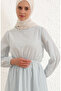 Ruffled Skirt Tunic 4343-03 White Blue - 4
