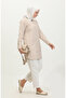 Beige Striped Tunic - 4822-04 Model - 2