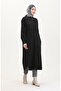 Plus Size Zip-Up Denim Tunic 35301-02 Black - 2