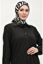 Jale Large Size Tunic 2035-01 Black - 3
