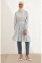 Ruffled Skirt Tunic 4343-03 White Blue - 3