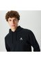 Go-To Embroidered Star Chevron Unisex Black Hoodie - 4