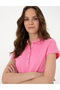 Pink Slim Fit Cotton Polo Collar Basic T-Shirt 50305776-Vr041 - 2
