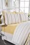 Solea Cotton Elastic Sheet Yellow Double Duvet Cover Set 4 Pieces 200X220 cm