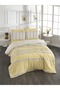 Solea Cotton Elastic Sheet Yellow Double Duvet Cover Set 4 Pieces 200X220 cm - 4