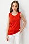 Women's Strappy Combed Cotton T-Shirt Orange - 2